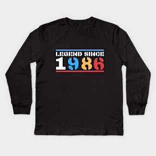Legend since 1986 Kids Long Sleeve T-Shirt